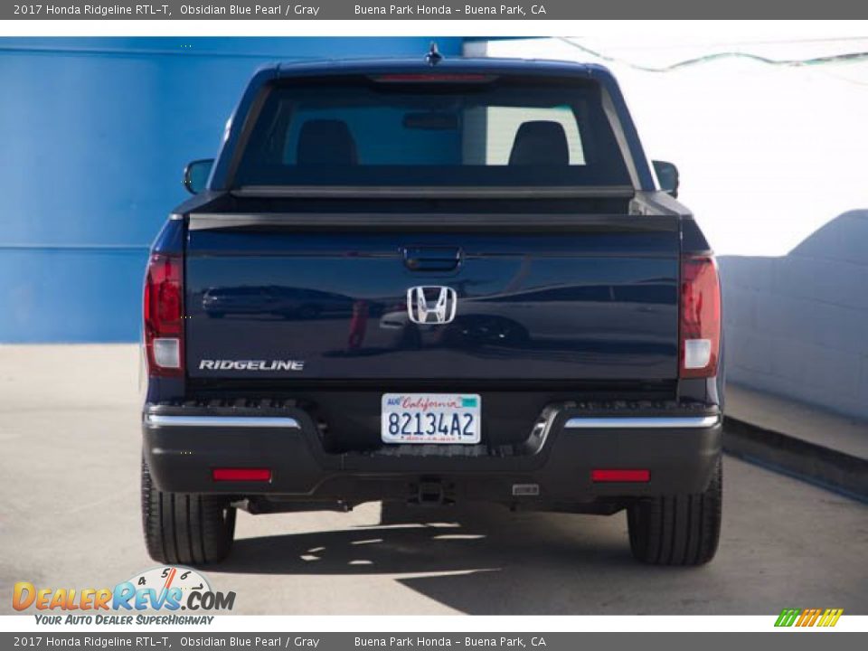 2017 Honda Ridgeline RTL-T Obsidian Blue Pearl / Gray Photo #9