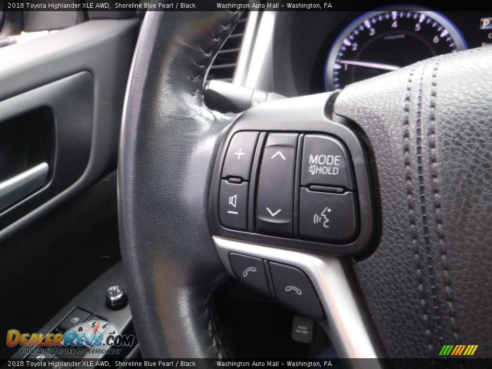 2018 Toyota Highlander XLE AWD Shoreline Blue Pearl / Black Photo #27
