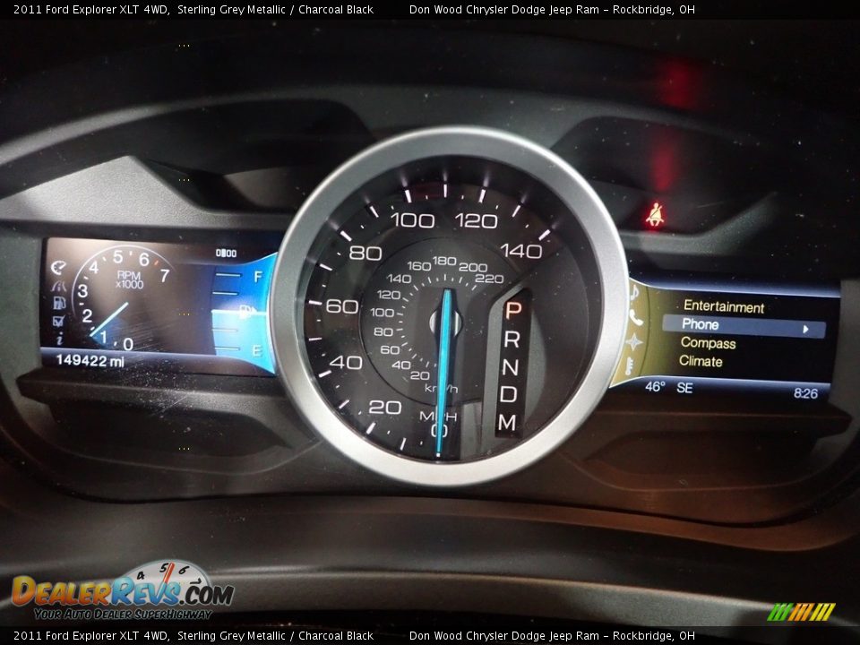 2011 Ford Explorer XLT 4WD Sterling Grey Metallic / Charcoal Black Photo #23