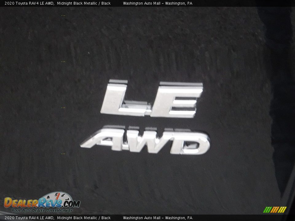 2020 Toyota RAV4 LE AWD Midnight Black Metallic / Black Photo #15