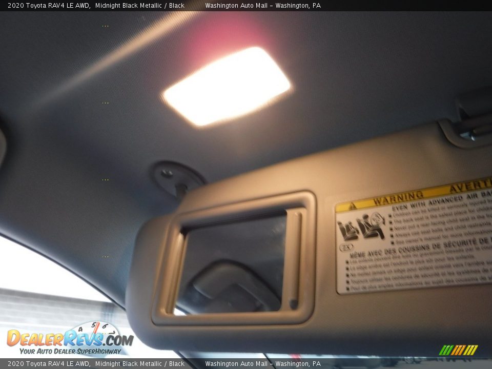 2020 Toyota RAV4 LE AWD Midnight Black Metallic / Black Photo #22