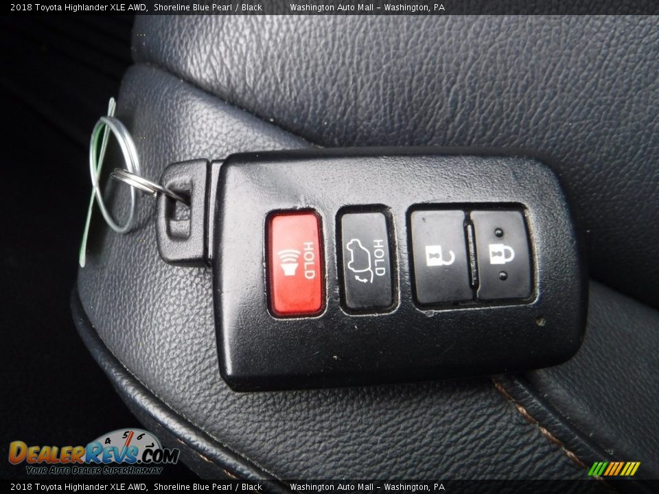 2018 Toyota Highlander XLE AWD Shoreline Blue Pearl / Black Photo #35