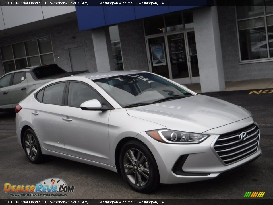 2018 Hyundai Elantra SEL Symphony Silver / Gray Photo #1