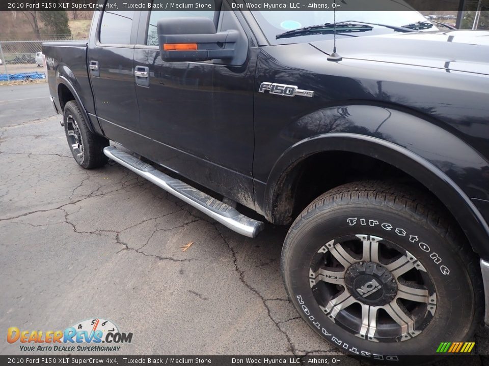 2010 Ford F150 XLT SuperCrew 4x4 Tuxedo Black / Medium Stone Photo #3