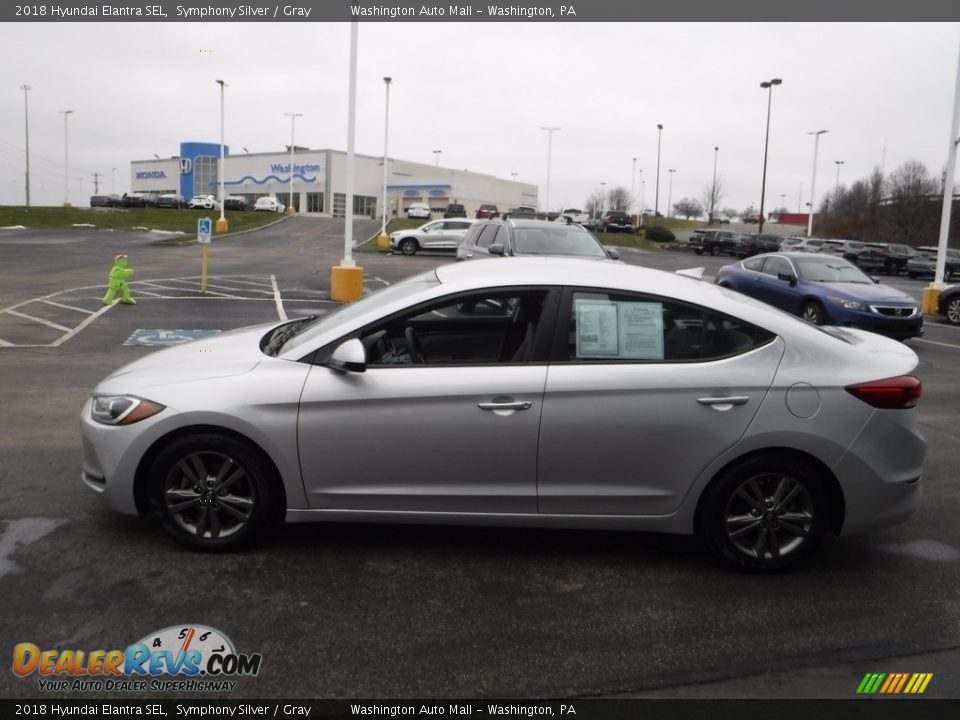 2018 Hyundai Elantra SEL Symphony Silver / Gray Photo #6