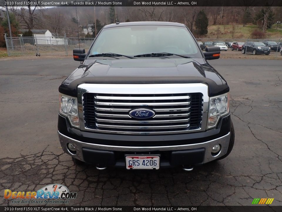 2010 Ford F150 XLT SuperCrew 4x4 Tuxedo Black / Medium Stone Photo #4