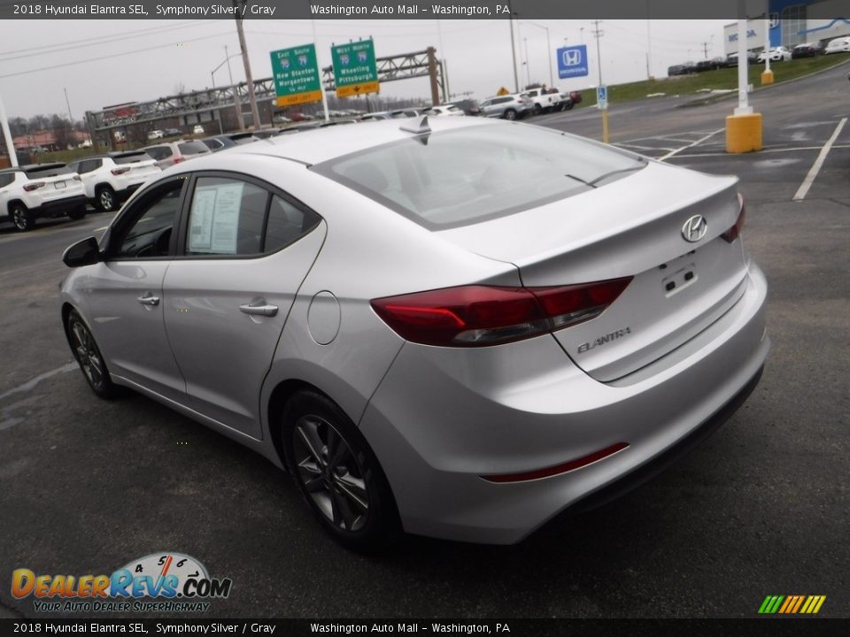 2018 Hyundai Elantra SEL Symphony Silver / Gray Photo #7