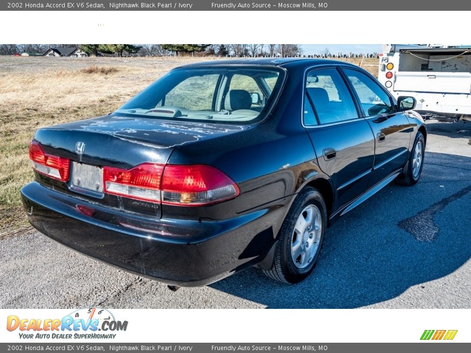 2002 Honda Accord EX V6 Sedan Nighthawk Black Pearl / Ivory Photo #4