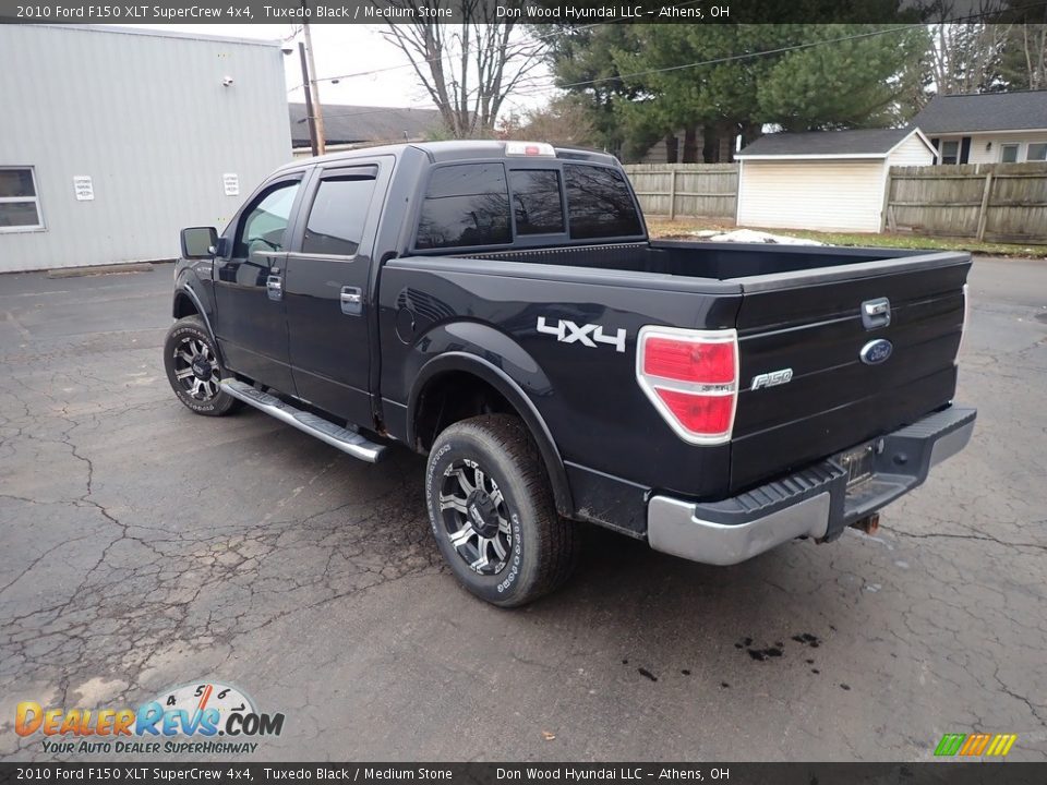 2010 Ford F150 XLT SuperCrew 4x4 Tuxedo Black / Medium Stone Photo #9
