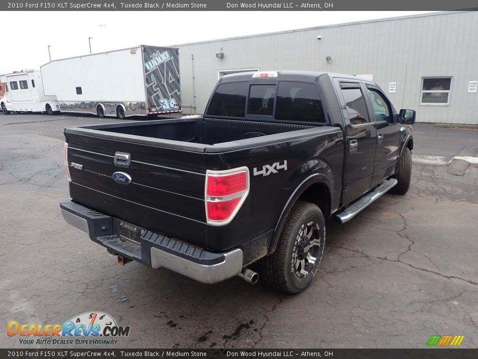 2010 Ford F150 XLT SuperCrew 4x4 Tuxedo Black / Medium Stone Photo #11
