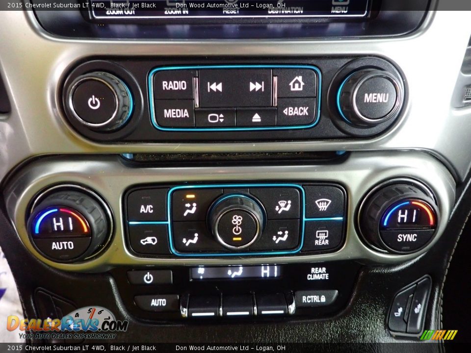 2015 Chevrolet Suburban LT 4WD Black / Jet Black Photo #24