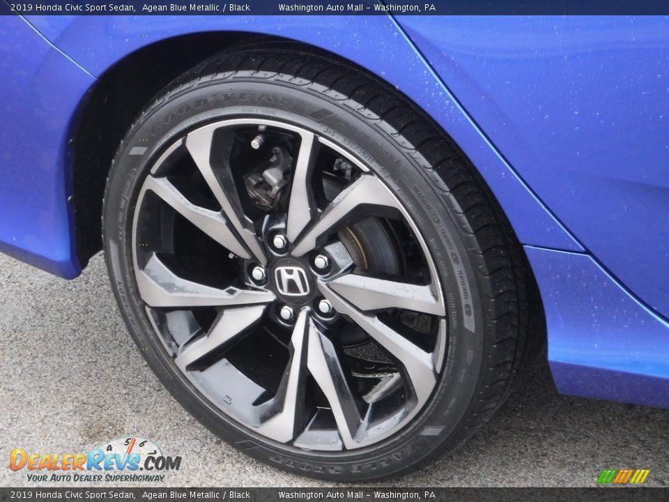 2019 Honda Civic Sport Sedan Agean Blue Metallic / Black Photo #3