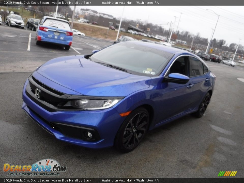 2019 Honda Civic Sport Sedan Agean Blue Metallic / Black Photo #5