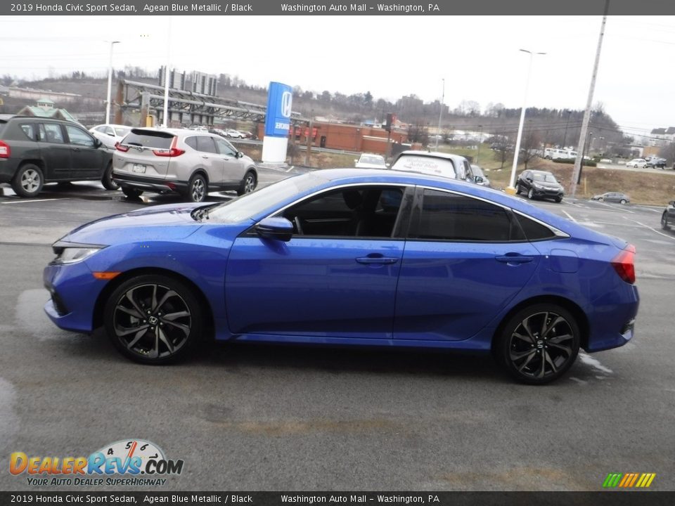 2019 Honda Civic Sport Sedan Agean Blue Metallic / Black Photo #6