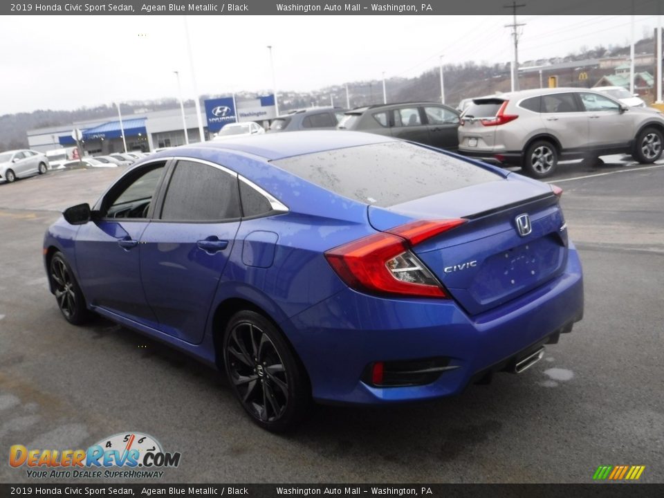 2019 Honda Civic Sport Sedan Agean Blue Metallic / Black Photo #7