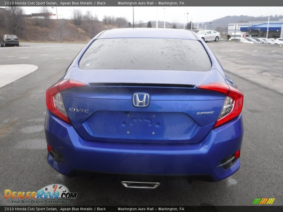 2019 Honda Civic Sport Sedan Agean Blue Metallic / Black Photo #8