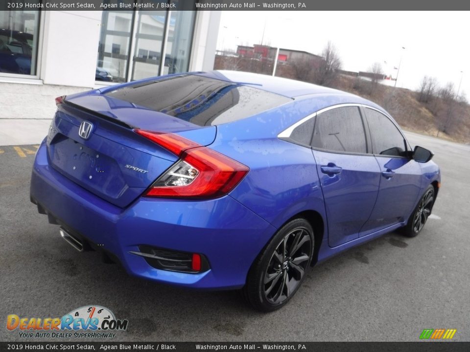 2019 Honda Civic Sport Sedan Agean Blue Metallic / Black Photo #9