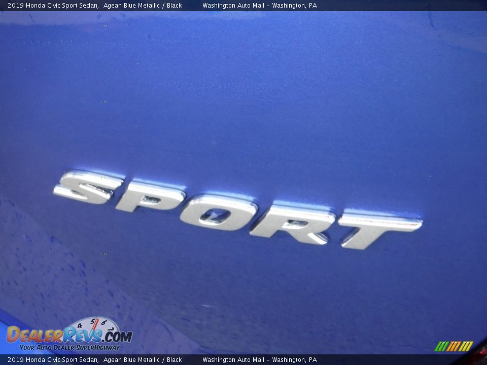 2019 Honda Civic Sport Sedan Agean Blue Metallic / Black Photo #10