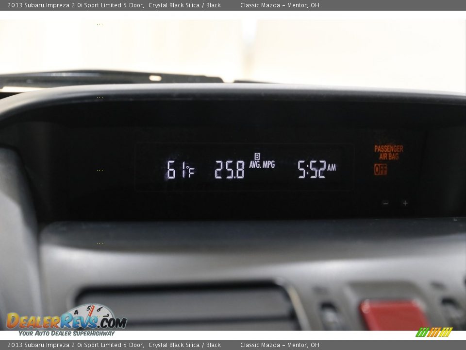 2013 Subaru Impreza 2.0i Sport Limited 5 Door Crystal Black Silica / Black Photo #10