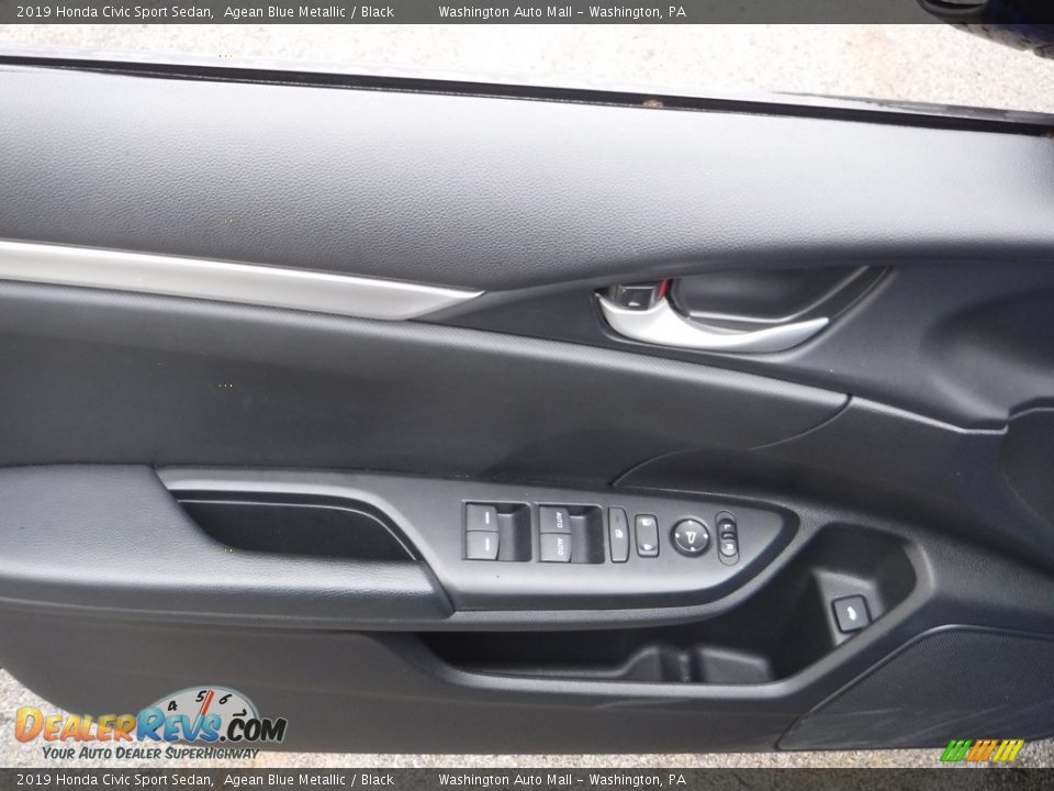2019 Honda Civic Sport Sedan Agean Blue Metallic / Black Photo #12