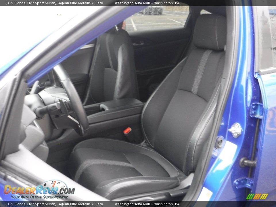 2019 Honda Civic Sport Sedan Agean Blue Metallic / Black Photo #13