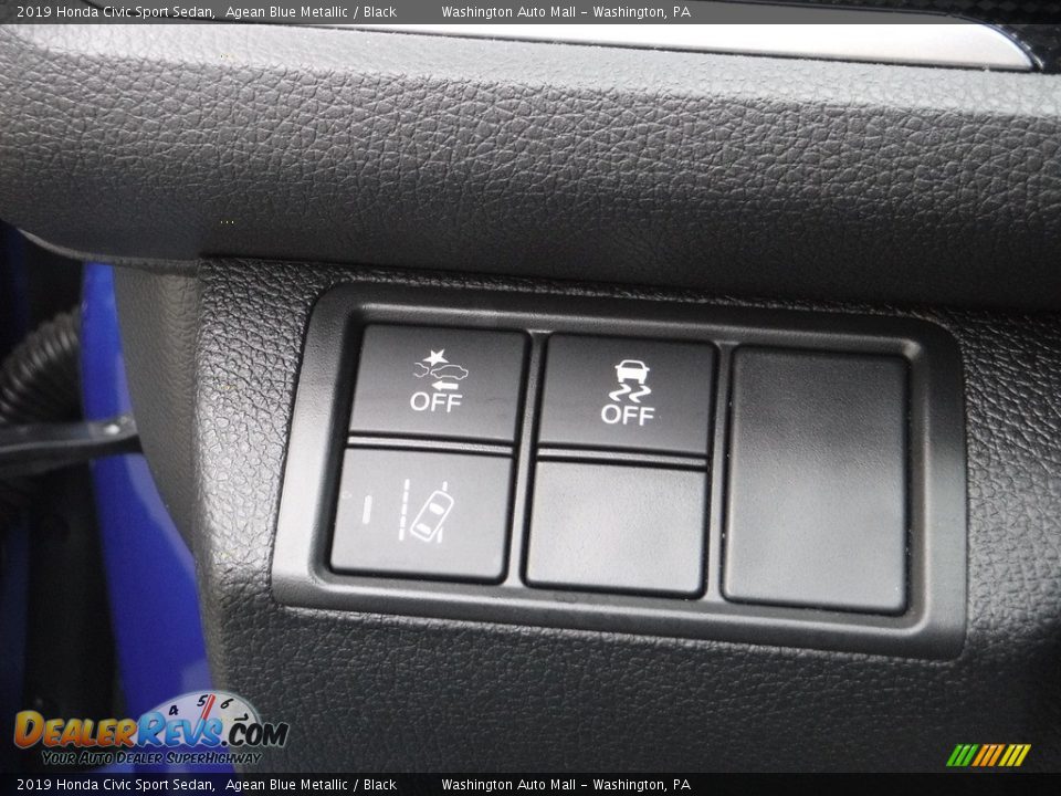 2019 Honda Civic Sport Sedan Agean Blue Metallic / Black Photo #14