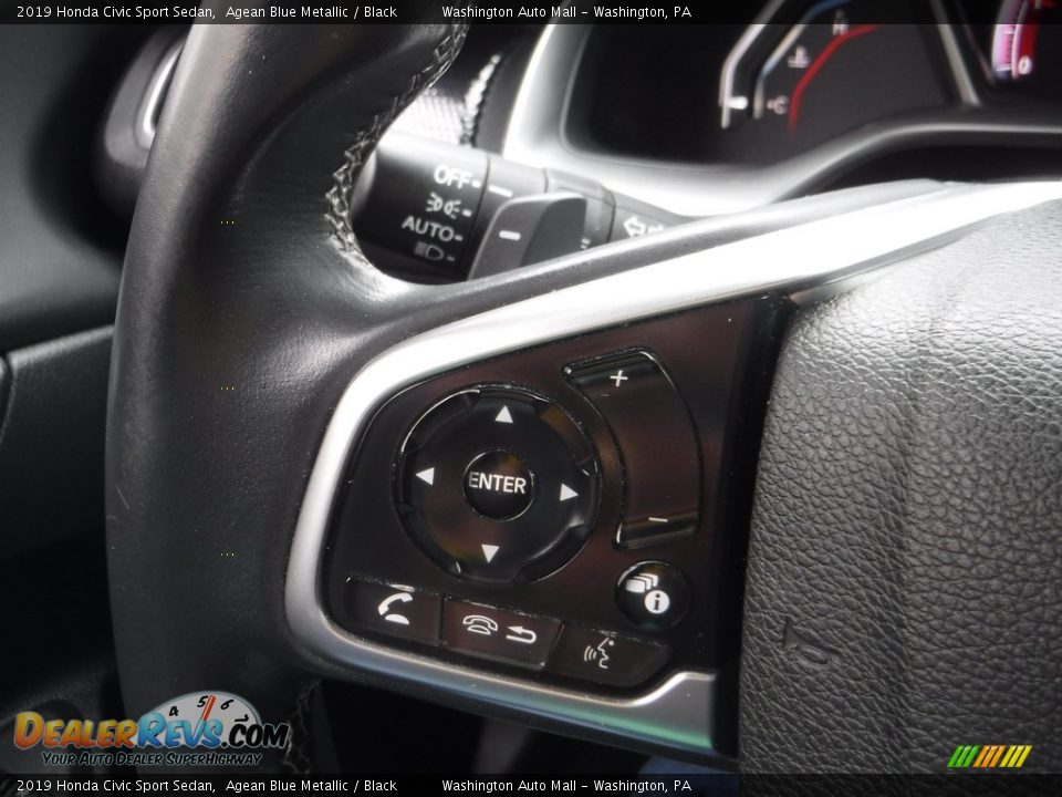 2019 Honda Civic Sport Sedan Agean Blue Metallic / Black Photo #20