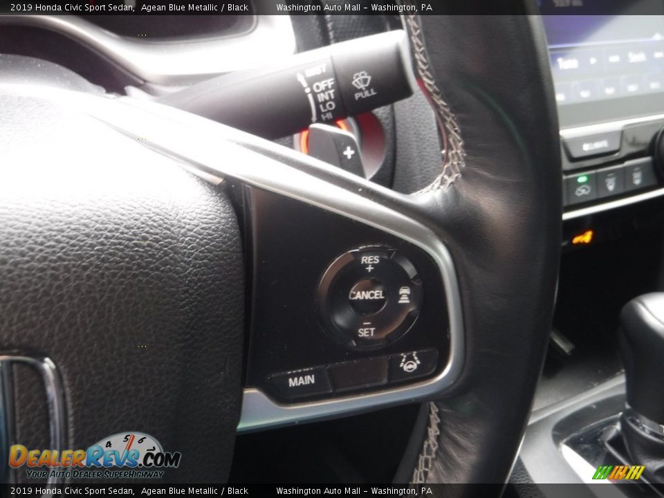 2019 Honda Civic Sport Sedan Agean Blue Metallic / Black Photo #21