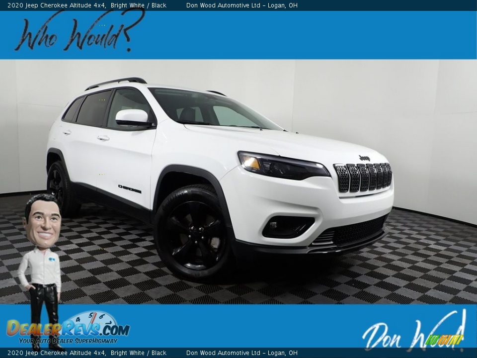 2020 Jeep Cherokee Altitude 4x4 Bright White / Black Photo #1