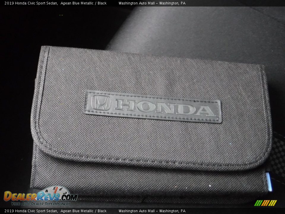 2019 Honda Civic Sport Sedan Agean Blue Metallic / Black Photo #25
