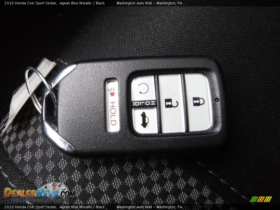 2019 Honda Civic Sport Sedan Agean Blue Metallic / Black Photo #26