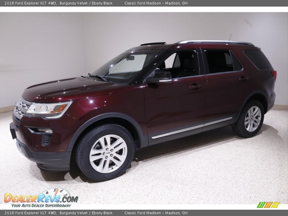 2018 Ford Explorer XLT 4WD Burgundy Velvet / Ebony Black Photo #3