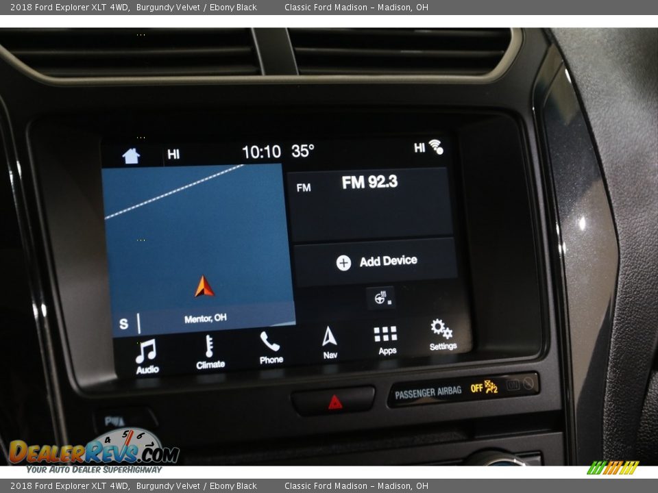 2018 Ford Explorer XLT 4WD Burgundy Velvet / Ebony Black Photo #10