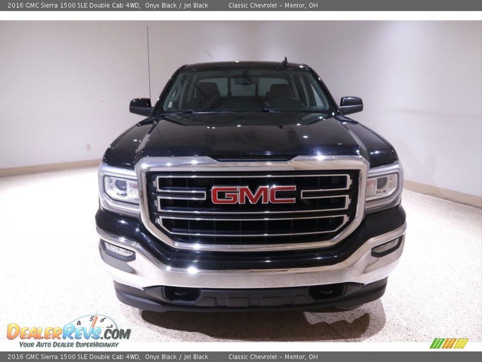 2016 GMC Sierra 1500 SLE Double Cab 4WD Onyx Black / Jet Black Photo #2