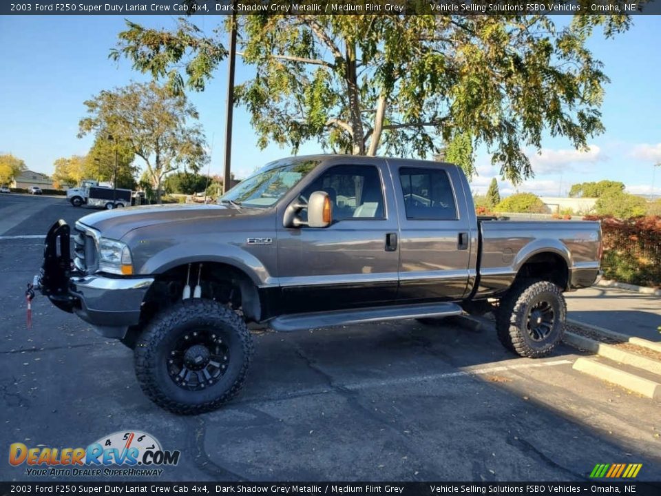 Dark Shadow Grey Metallic 2003 Ford F250 Super Duty Lariat Crew Cab 4x4 Photo #1