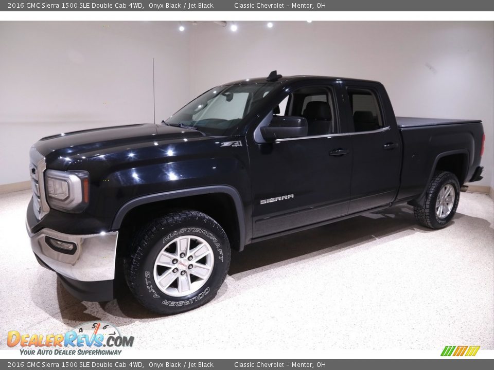 2016 GMC Sierra 1500 SLE Double Cab 4WD Onyx Black / Jet Black Photo #3