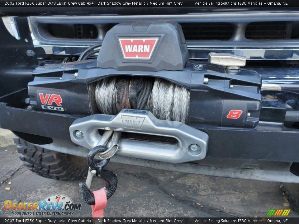 2003 Ford F250 Super Duty Lariat Crew Cab 4x4 Dark Shadow Grey Metallic / Medium Flint Grey Photo #4