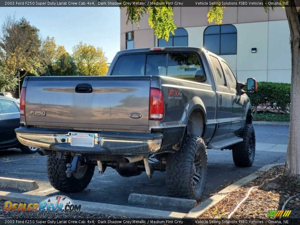 2003 Ford F250 Super Duty Lariat Crew Cab 4x4 Dark Shadow Grey Metallic / Medium Flint Grey Photo #10