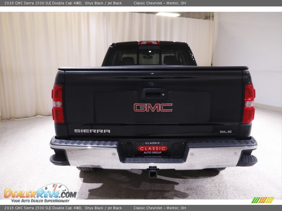 2016 GMC Sierra 1500 SLE Double Cab 4WD Onyx Black / Jet Black Photo #18