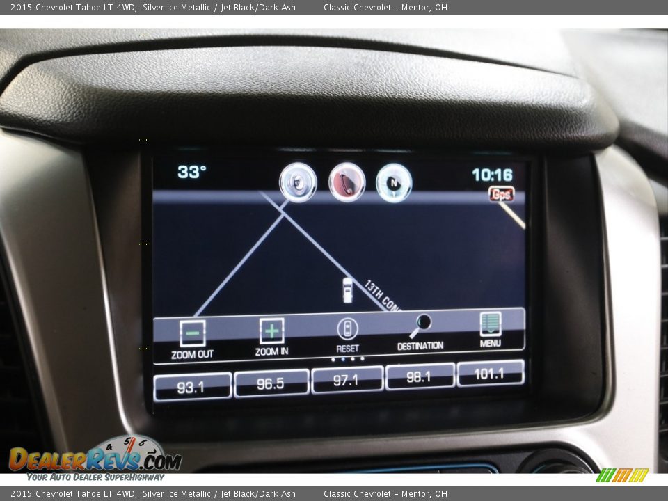 2015 Chevrolet Tahoe LT 4WD Silver Ice Metallic / Jet Black/Dark Ash Photo #13