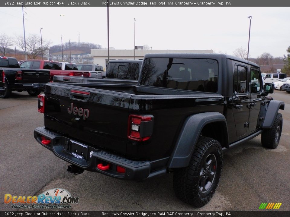 2022 Jeep Gladiator Rubicon 4x4 Black / Black Photo #5