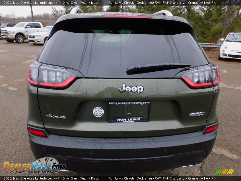 2021 Jeep Cherokee Latitude Lux 4x4 Olive Green Pearl / Black Photo #6