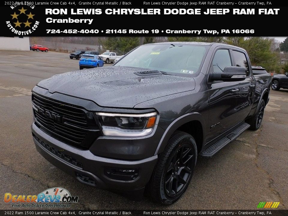 2022 Ram 1500 Laramie Crew Cab 4x4 Granite Crystal Metallic / Black Photo #1