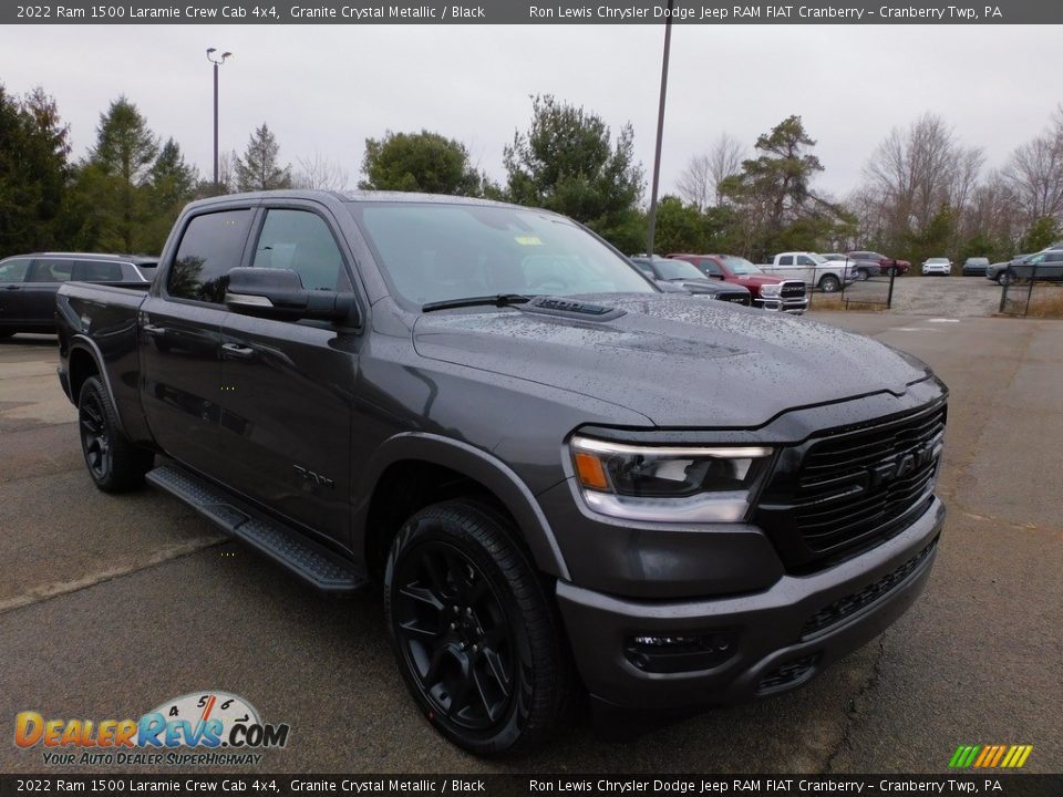 2022 Ram 1500 Laramie Crew Cab 4x4 Granite Crystal Metallic / Black Photo #3