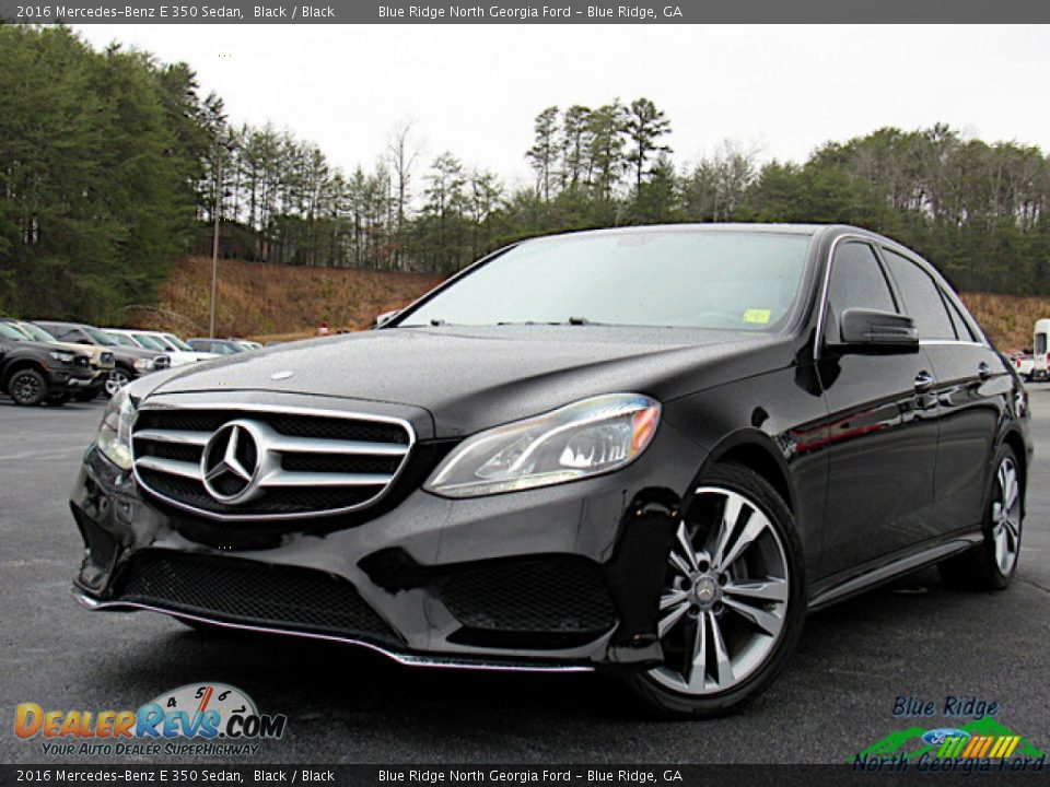 2016 Mercedes-Benz E 350 Sedan Black / Black Photo #1