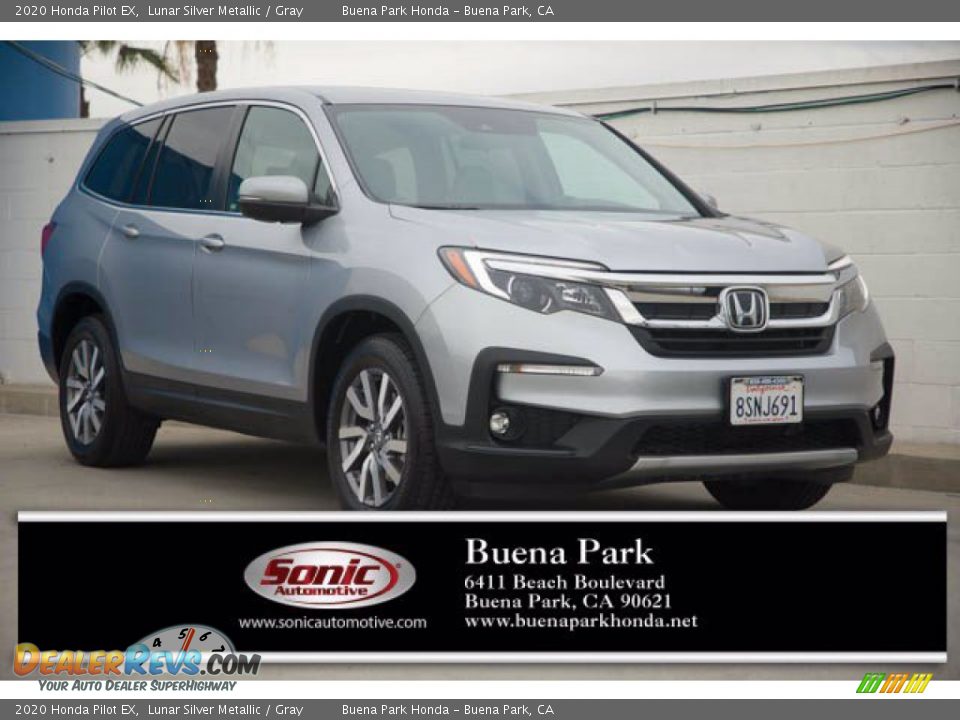 2020 Honda Pilot EX Lunar Silver Metallic / Gray Photo #1