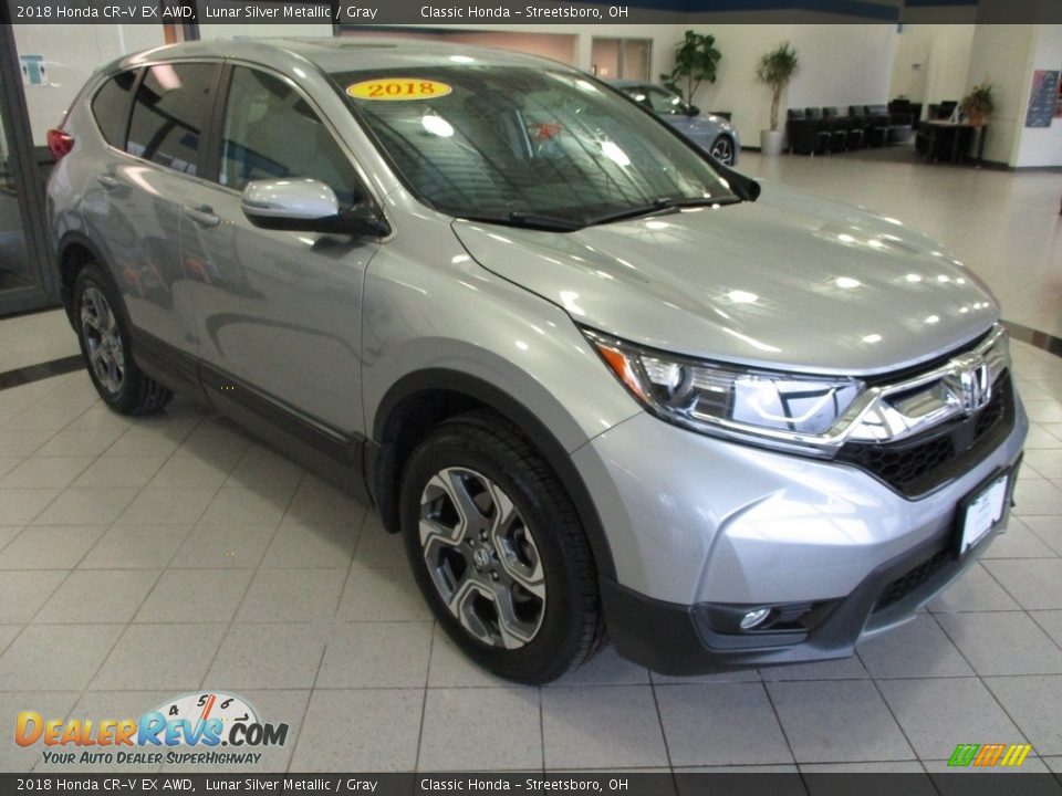 2018 Honda CR-V EX AWD Lunar Silver Metallic / Gray Photo #3