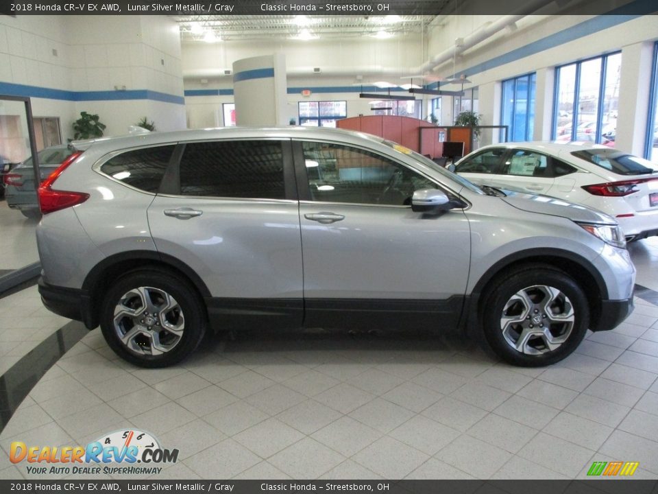 2018 Honda CR-V EX AWD Lunar Silver Metallic / Gray Photo #4