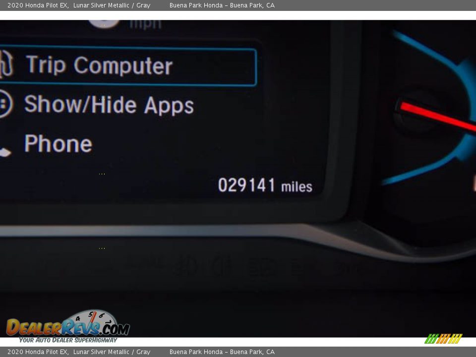 2020 Honda Pilot EX Lunar Silver Metallic / Gray Photo #6