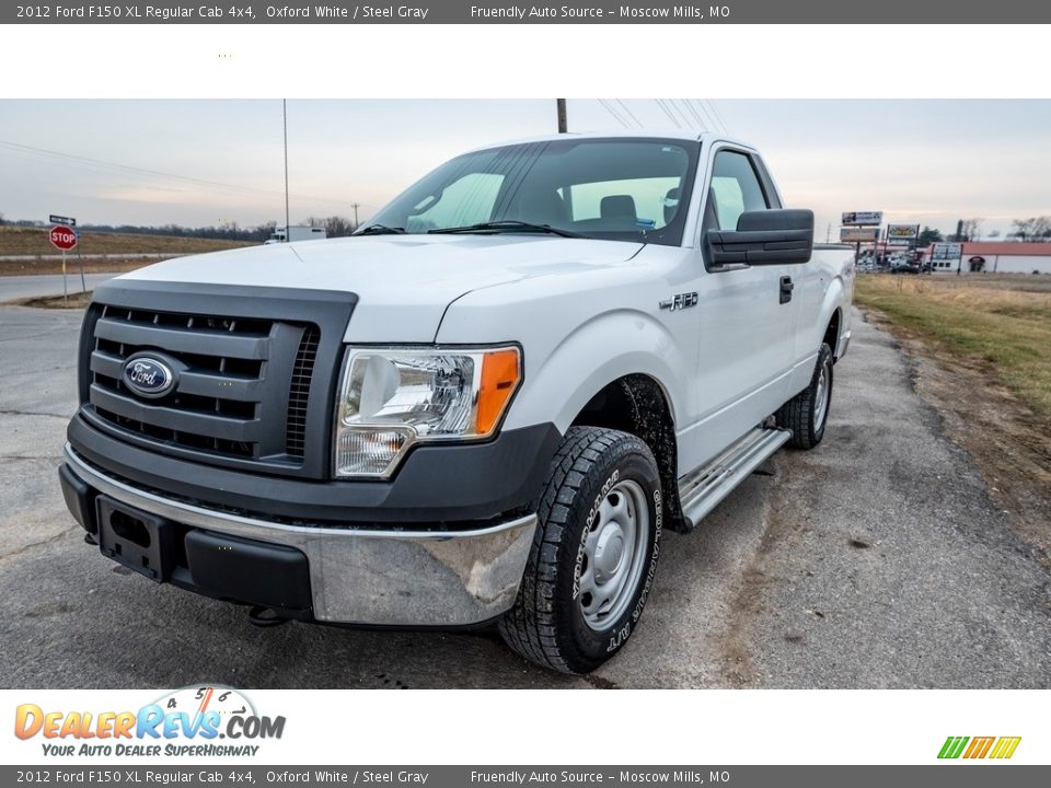 2012 Ford F150 XL Regular Cab 4x4 Oxford White / Steel Gray Photo #8